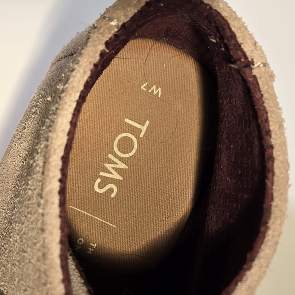 Toms Women's Kala Suede Ankle Boots Lace-Up Wedge Booties Desert Tan Size US 7 - Picture 12 of 16